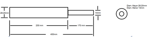 Z 10 28 0150 0 0470 WG35 WG35 00250N /5/Si (Z10-28ST-06985) Напрегваща газова пружина