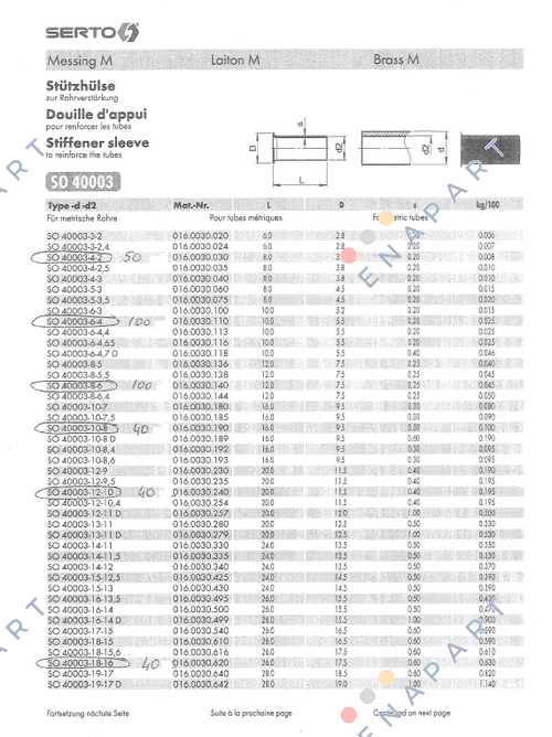 SO 40003-18-16 (016.0030.620)  Stützhüls до